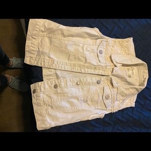 Cream color Jean vest